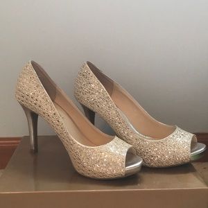 SPARKLY Prom High Heels WORN ONCE
